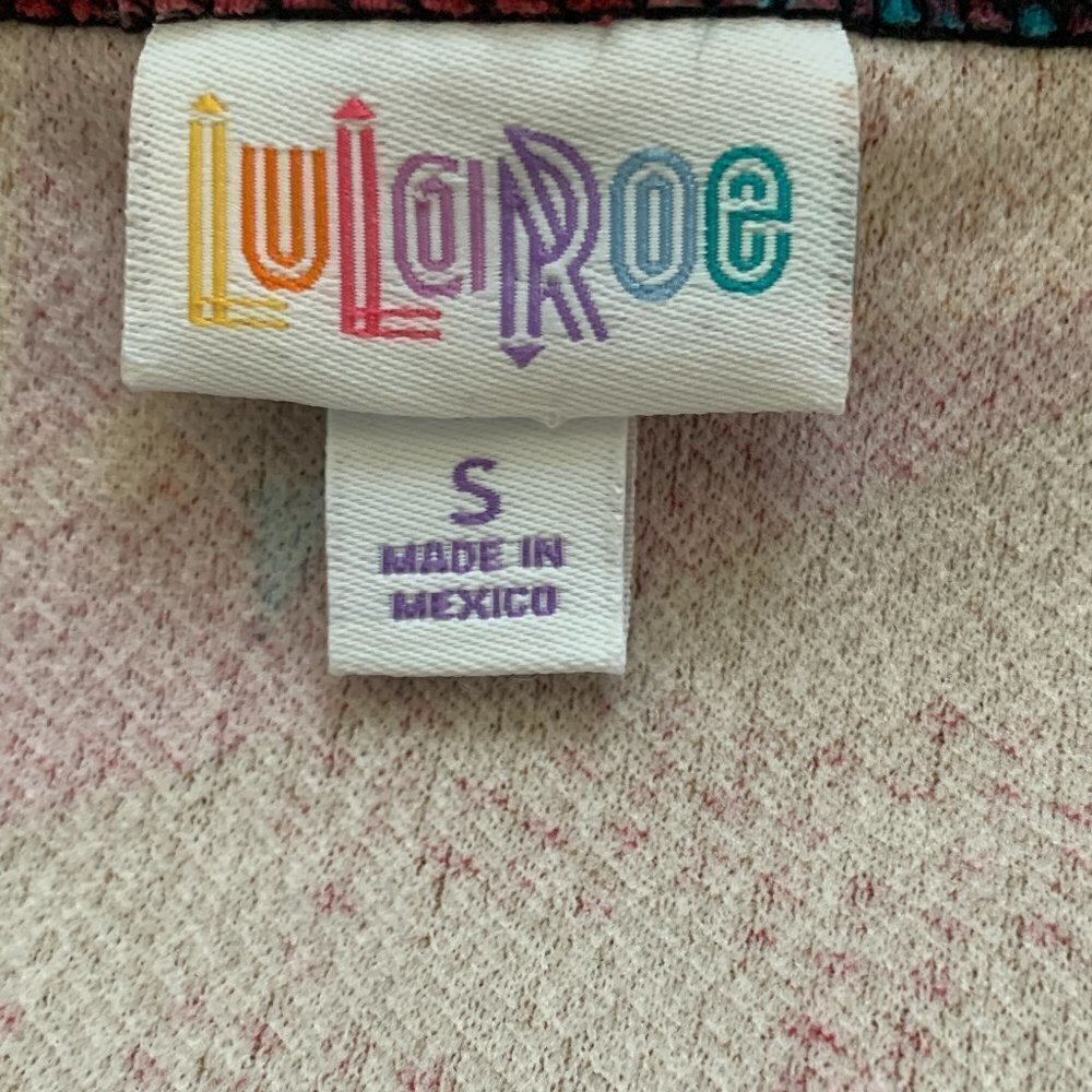 NWT Lularoe Nicole Colorful Fit-and-Flare Classic Dress Sz S Geometric Print 31E - Picture 6 of 8